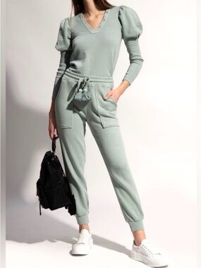 Ulla Johnson Sage Green Jogger Set Charley Pants Jude Top S